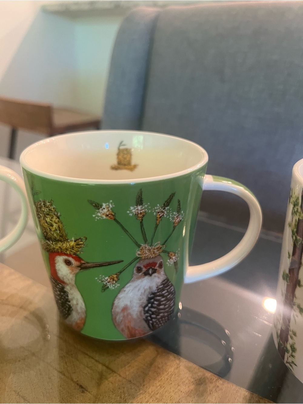 Set of 4 PPD Vicki Sawyer 16 oz Bone China bird squirrel mugs - Picture 6 of 10